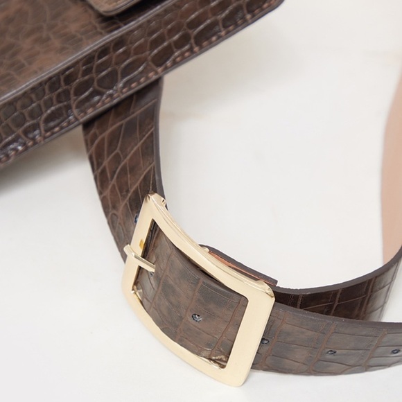 NWT PrettyLittleThing Brown and Gold Belt - Picture 3 of 7